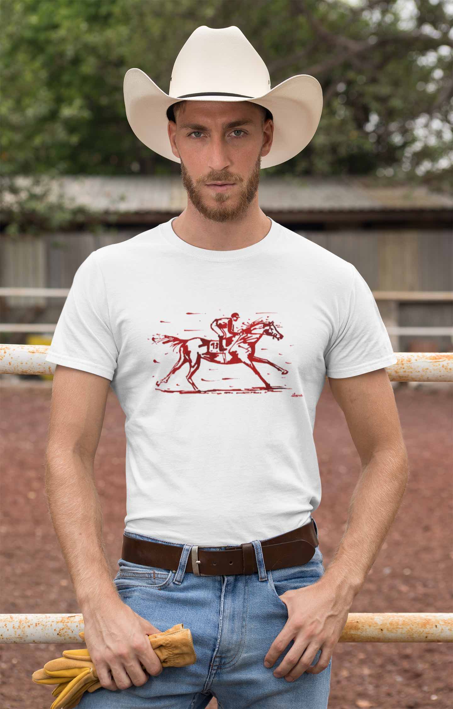 Horse Race T-shirt Tonnhero By Henri Ibara